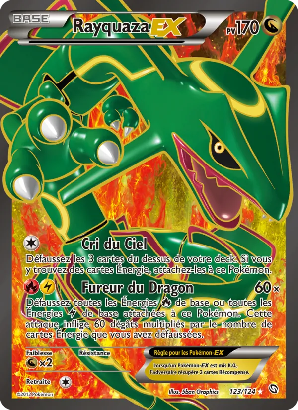 Carte Rayquaza-EX 123/124 – Dragons Exaltés
