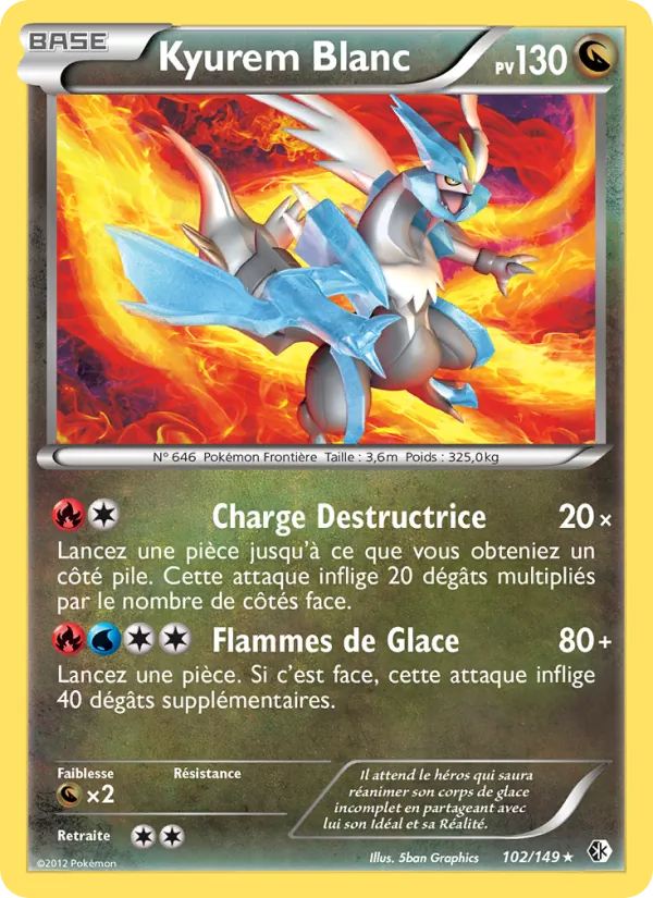 Carte Kyurem Blanc 102/149 – Frontières Franchies