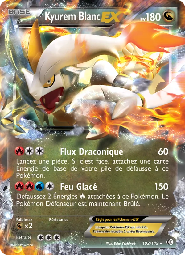 Carte Kyurem Blanc EX 103/149 – Frontières Franchies