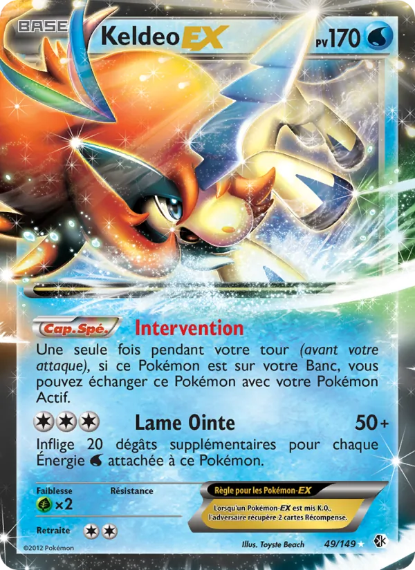 Carte Keldeo EX 49/149 – Frontières Franchies
