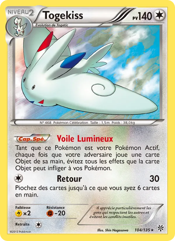 Carte Togekiss 104/135 – Tempête Plasma