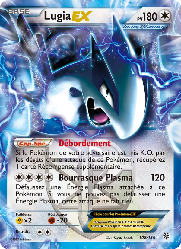 Carte Lugia-EX 108/135 – Tempête Plasma