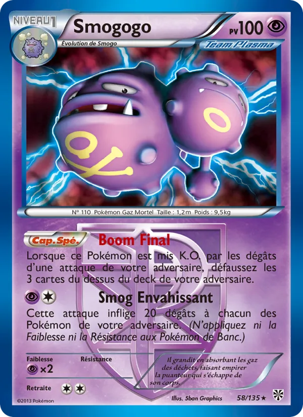 Carte Smogogo 58/135 – Tempète Plasma