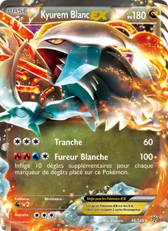 Carte Kyurem Blanc EX 96/135 – Tempète Plasma
