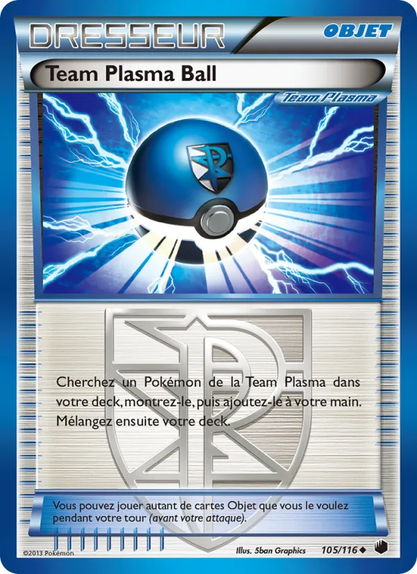 Carte Team Plasma Ball 105/116 – Glaciation Plasma