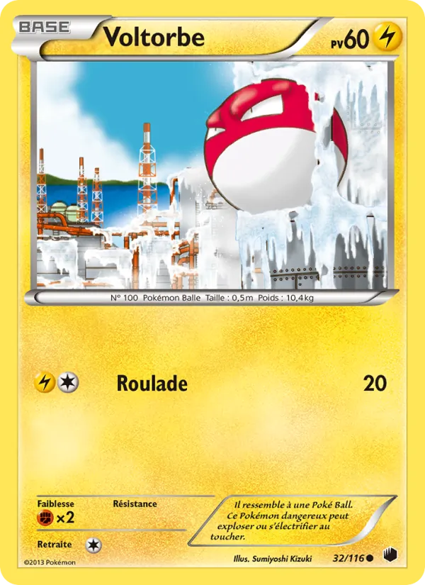 Carte Voltorbe 32/116 – Glaciation Plasma