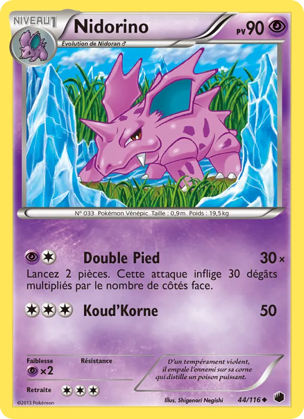 Carte Nidorino 44/116 – Glaciation Plasma