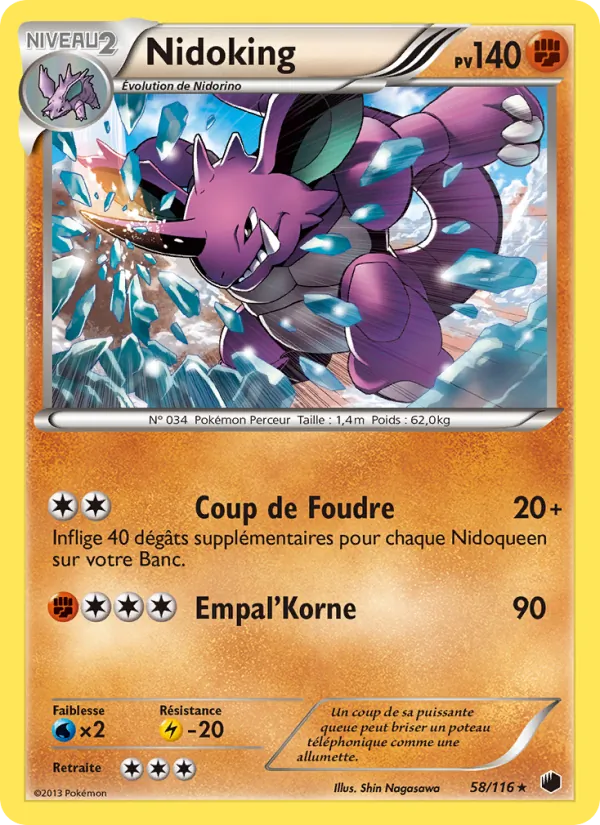 Carte Nidoking 58/116 – Glaciation Plasma