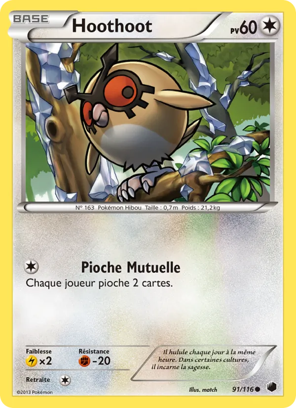 Carte Hoothoot 91/116 – Glaciation Plasma