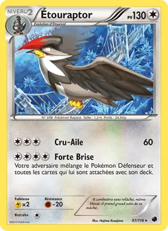 Carte Étouraptor 97/116 – Glaciation Plasma