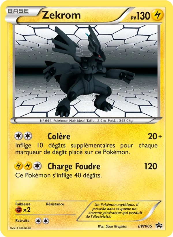 Carte Zekrom BW05 – Promo BW