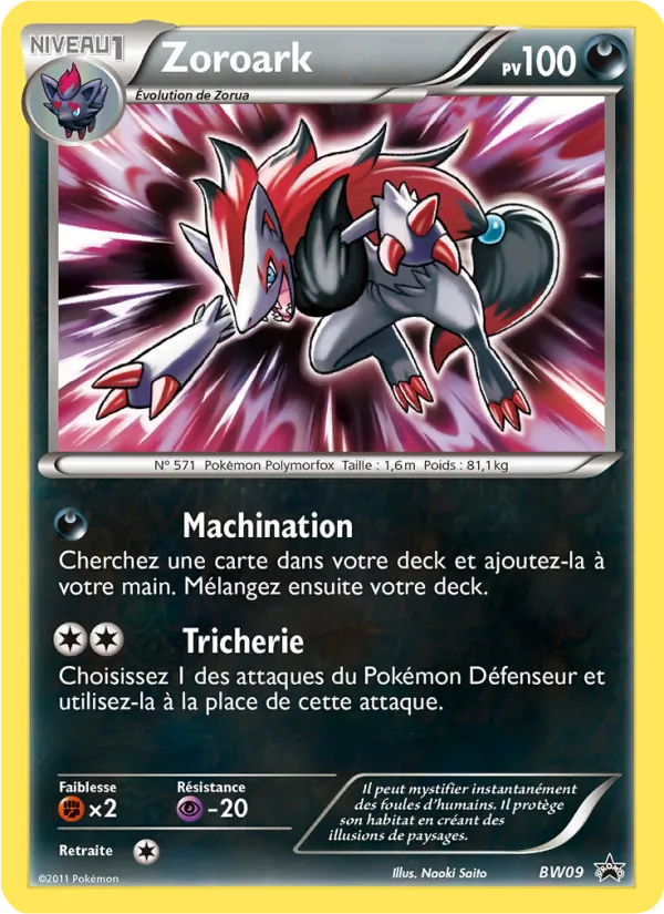 Carte Zoroark BW09 – Promo BW