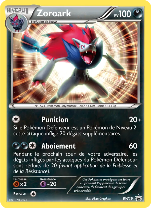 Carte Zoroark BW19 – Promo BW