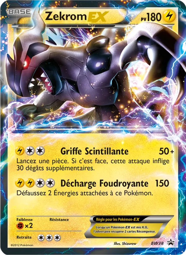 Carte Zekrom ex BW38 – Promo BW