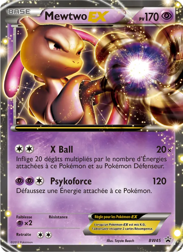 Carte Mewtwo ex BW45 – Promo BW