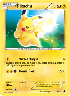 Carte Pikachu BW54 – Promo BW