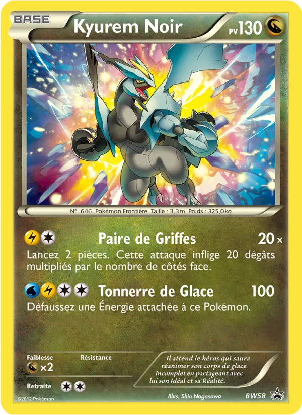 Carte Kyurem Noir BW58 – Promo BW