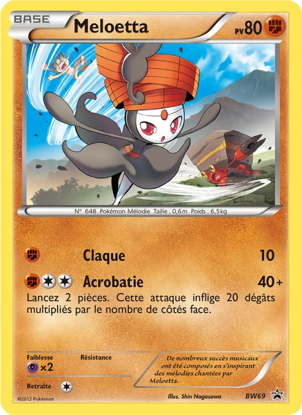 Carte Meloetta BW69 – Promo BW