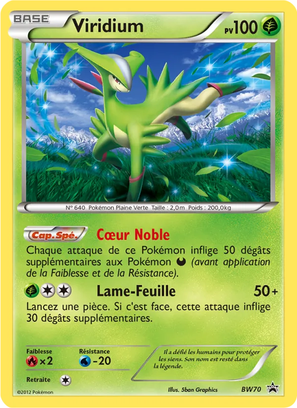 Carte Viridium BW70 – Promo BW