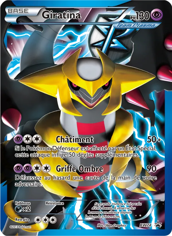 Carte Giratina BW74 – Promo BW