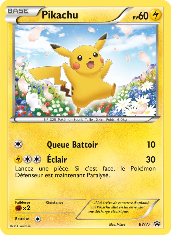 Carte Pikachu BW77 – Promo BW