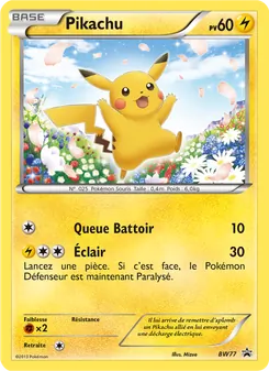 Carte Pikachu BW77 – Promo BW