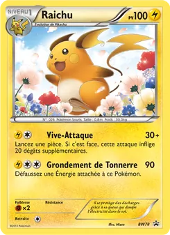 Carte Raichu BW78 – Promo BW