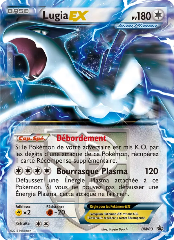 Carte Lugia ex BW83 – Promo BW