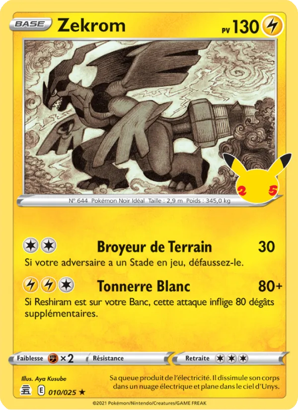 Carte Zekrom 10/25 – Célébrations