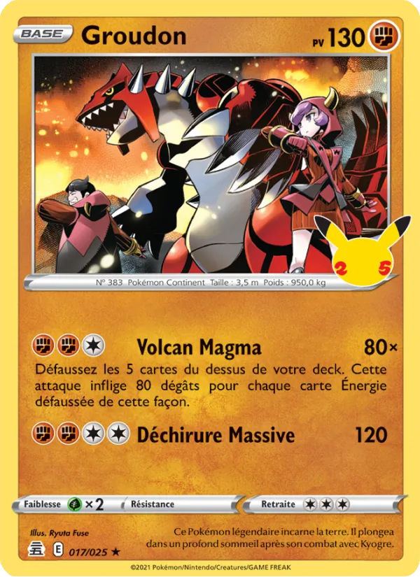 Carte Groudon 17/25 – Célébrations