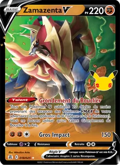 Carte Zamazenta V 18/25 – Célébrations