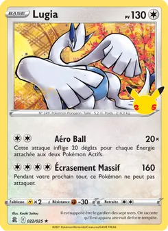 Carte Lugia 22/25 – Célébrations