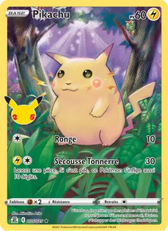 Carte Pikachu 5/25 – Célébrations