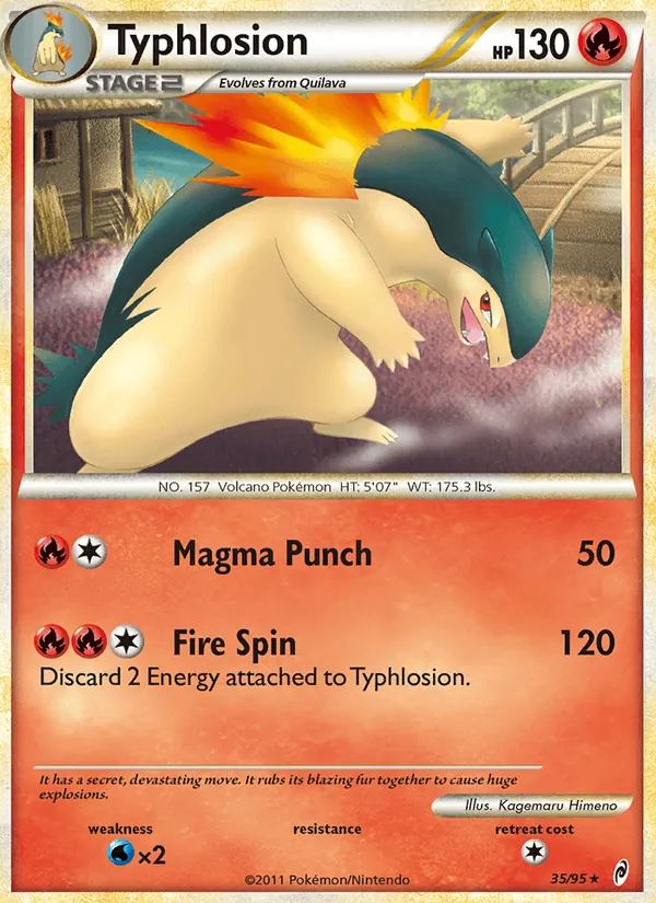 Carte Typhlosion 35/95 – L&rsquo;appel des Légendes