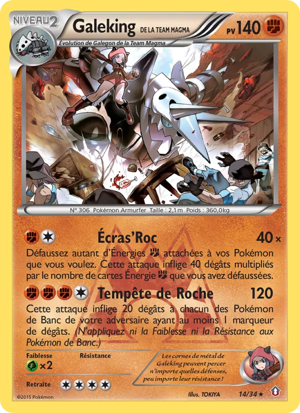 Carte Galeking de la Team Magma 14/34 – Double Danger