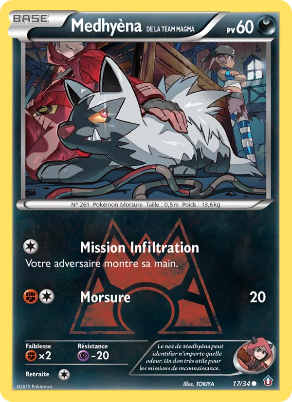 Carte Medhyèna de la Team Magma 17/34 – Double Danger