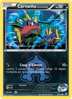 Carte Carvanha de la Team Aqua 20/34 – Double Danger
