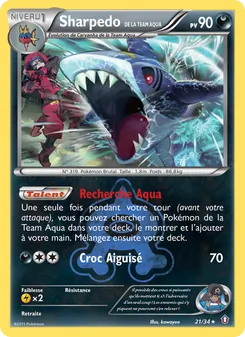 Carte Sharpedo de la Team Aqua 21/34 – Double Danger