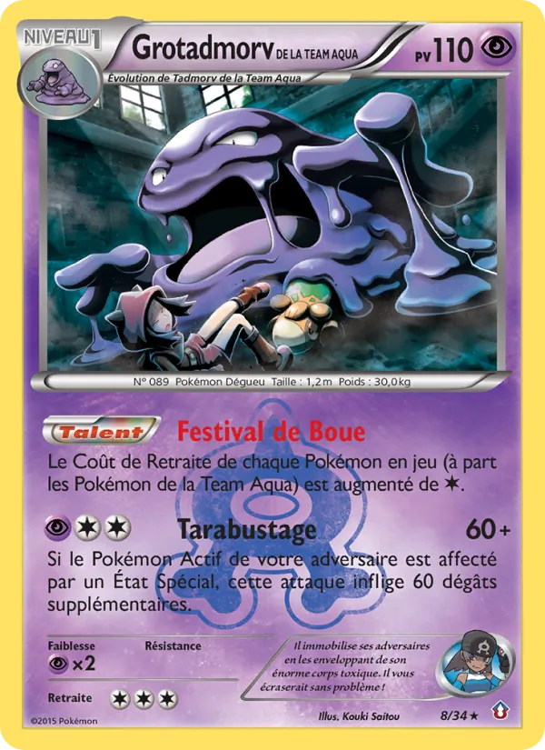 Carte Grotadmorv de la Team Aqua 8/34 – Double Danger