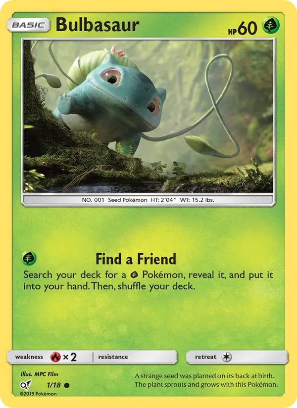 Carte Bulbizarre 1/18 – Détective Pikachu