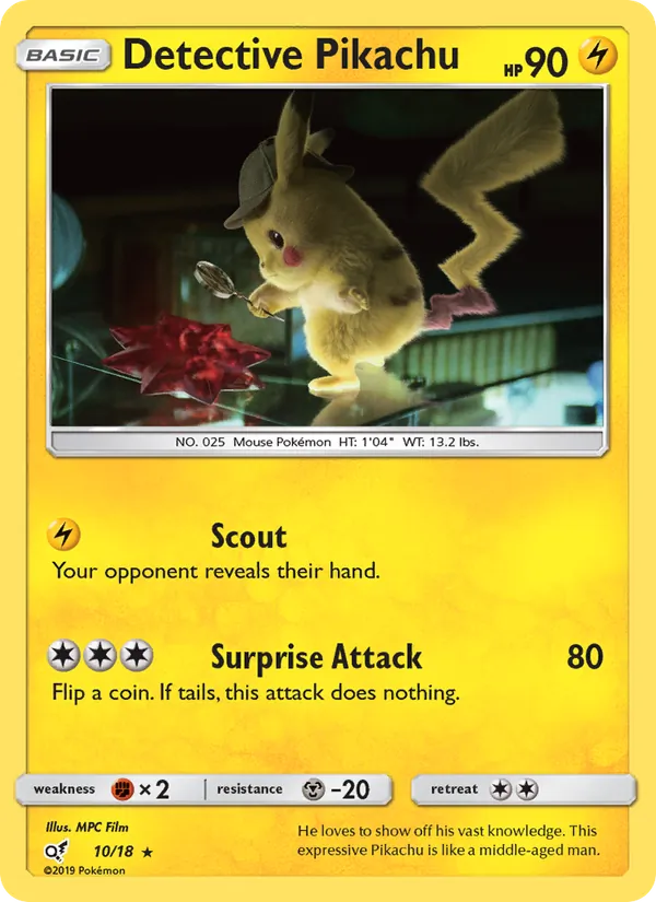 Carte Détective Pikachu 10/18 – Détective Pikachu