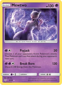 Carte Mewtwo 12/18 – Détective Pikachu