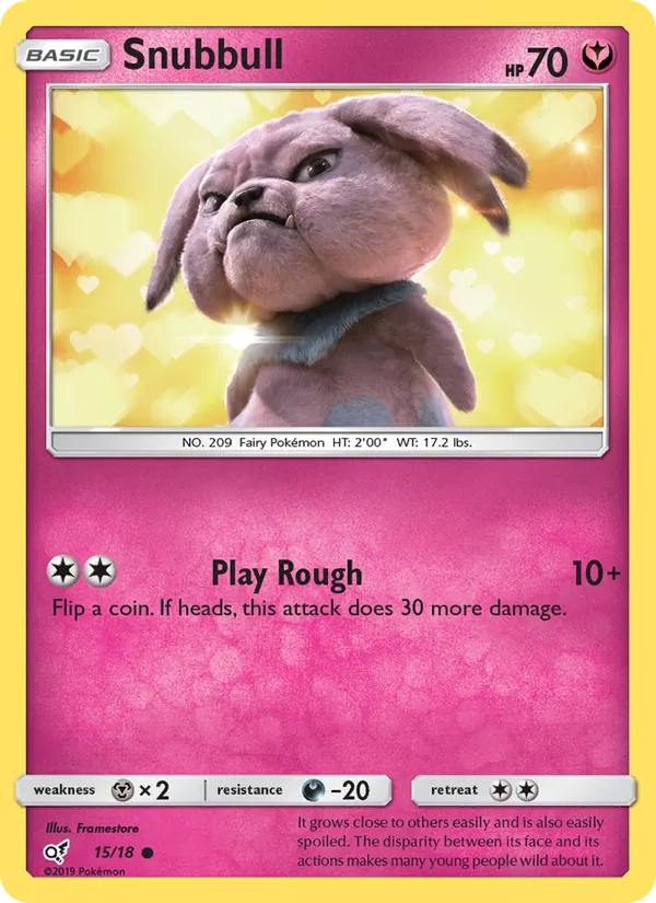 Carte Snubbull 15/18 – Détective Pikachu