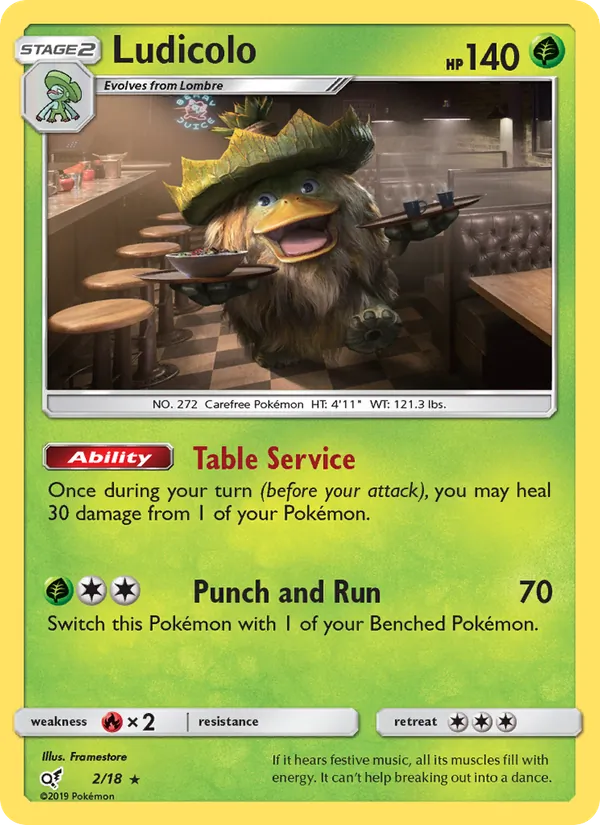 Carte Ludicolo 2/18 – Détective Pikachu