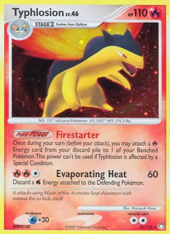Carte Typhlosion 16/123 – Trésors Mystérieux