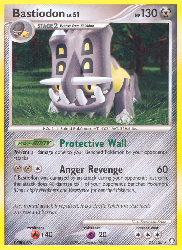 Carte Bastiodon 21/123 – Trésors Mystérieux