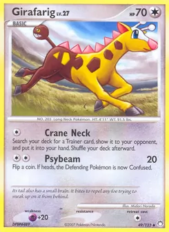 Carte Girafarig 49/123 – Trésors Mystérieux