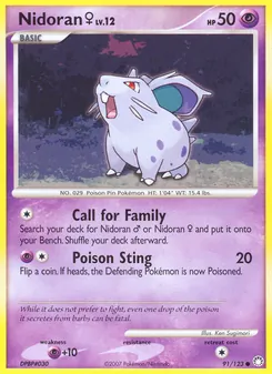 Carte Nidoran♀ 91/123 – Trésors Mystérieux