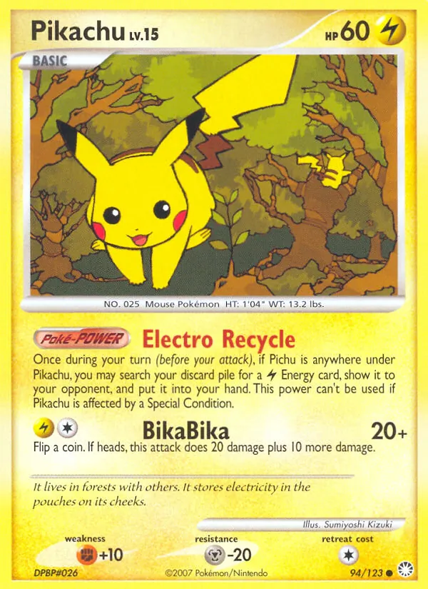 Carte Pikachu 94/123 – Trésors Mystérieux