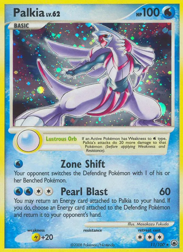 Carte Palkia 11/100 – Aube Majestueuse
